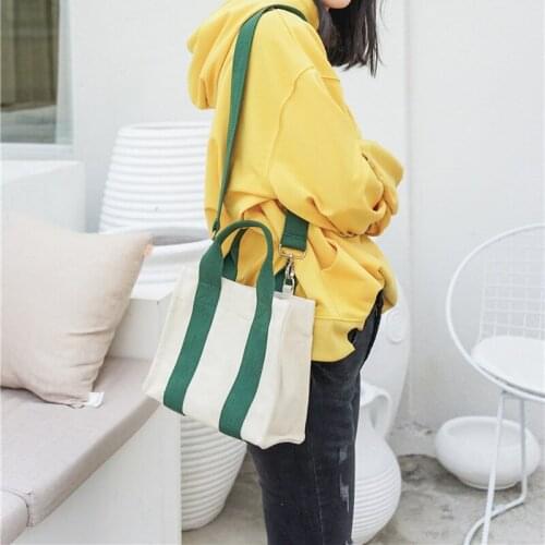 5PCS / LOT Shopping Bag Fashion Splicing Packet Reusable Tote Pouch Casual Folding Girls Big Capacity Single Shoulder Bag