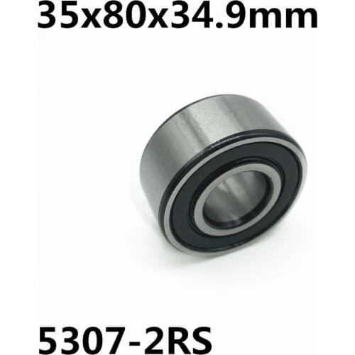 5307-2RS 35x80x34.9 mm 1Pcs Double row angular contact bearings 5307 High quality