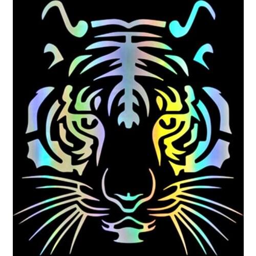 Volkrays Car Accessories Tiger Sticker Reflective Colorful Laser Decal Decoration for Volvo Xc90 S60 S80 S40 V50 Xc70 V40