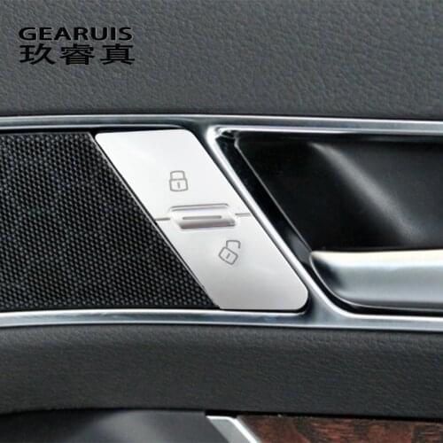 Car Styling for Audi A6 C6 S6 RS6 2009-2011 Door Lock Buttons Decoration Sequins Cover Button Stickers Interior Auto Accessories