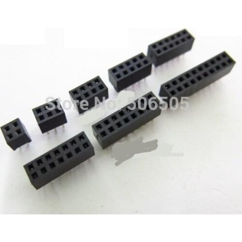 Free shipping 40Pins Double row line socket outlet Female 2.0mm spacing ribbon cable socket 20pcs/lot
