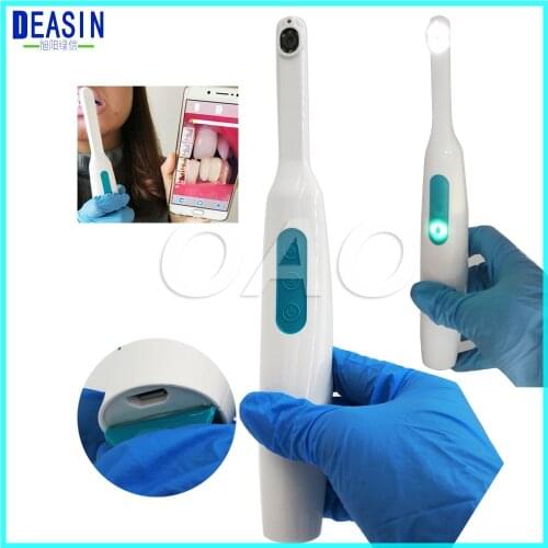 2018 Deasin Wireless Oral Dental Intraoral Camera WIFI Phone onnected Endoscope Borescope 6 Led Light USB Camera Teeth Ear Nose
