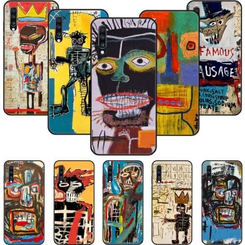 Phone Case For Samsung Galaxy A 50 51 71 70 7 5 10 20 30 40 41 21 S E Black Cover Prime Fashion Jean Michel Basquiat Art
