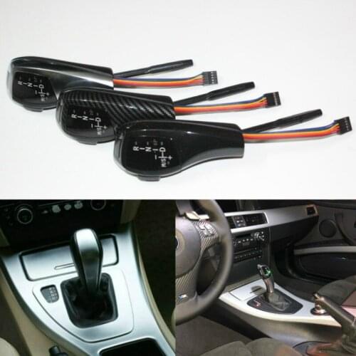 Carbon Fiber Black Silver LED Gear Shift Knob Shifter Lever for BMW X3 first Generation E83 2003-2010 Automatic Accessories
