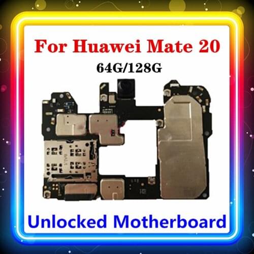 For Huawei Mate 20 Motherboard Android OS Installed ROM 64G 128G Good Working Clean Full Use Mainboard Logic Board EMUI System