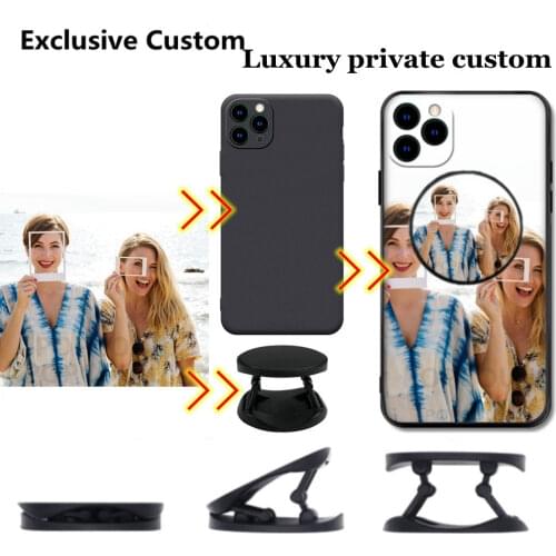 Exclusive Custom Phone Case Holder for IPhone Samsung Huawei Customized Cover Photo Folding Stretch Airbag Bracket Phone Holder