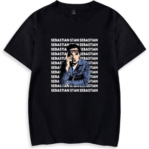 Sebastian Stan Print Spring and Summer Holiday Street Graffiti Style Men/Women Casual T-shirt Streetwear Casual Style