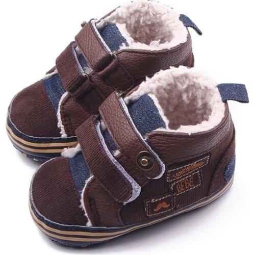 Fashion Antislip Bebe Boots Winter Newborn Baby Boys Shoes Warm First Walker Girl Baby Shoes Canvas