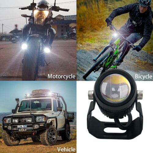 Motorcycles Headlight 6500k White Super Bright LED Working Spot Light Motorbike Fog Lamp 1200LM LED Scooters Spotlight