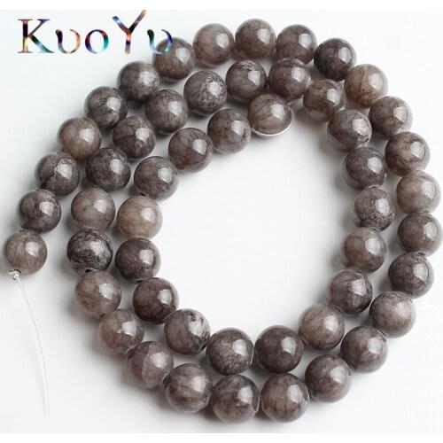 Natural Stone Brown Jades Beads Round Loose Spacer Beads For Jewelry Making DIY Bracelets Necklace 15'Strand 6/8/10mm wholesale