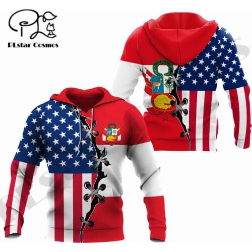 PLstar Cosmos 3DPrint Newfashion Peru Flag Art Unique Men/Women Premium Hrajuku Casual Streetwear Hoodies/Zip/Sweatshirt Style-3