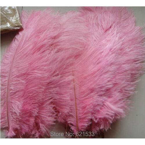 Wholesale 100pcs High Quality Natural Pink OSTRICH FEATHERS 10-12inch/25-30cm FOR wedding freeshipping