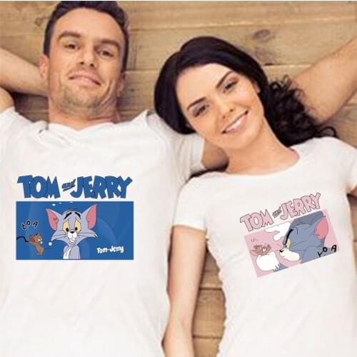 Couple Outfits Summer Man and Women Holiday Clothes Cool White All-mantch Unisex T-Shirts Aesthetic Kawaii Anime Graphics tshirt