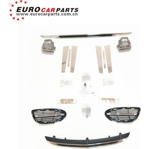 S class w222 M style body kit for W222 S350 S400 S450 S500 S600 to M style emblem grill logo diffuser and muffler tips