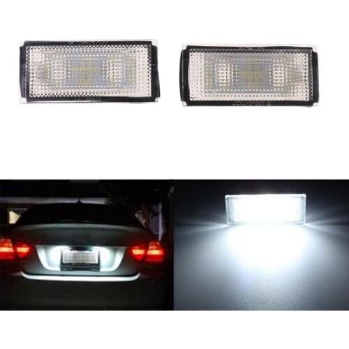 2Pcs Error Free 18 LED Number License Plate Light For BMW E66 E65 7-Series 735i White