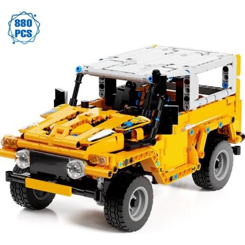 Technical MOC Off Road Jeep Car Building Blocks Creative Ideas Traffic Model Bricks Education Diy Toys for Boys Holiday Gifts