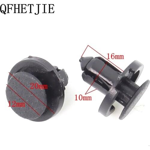 QFHETJIE 200pcs 10mm Automotive fasteners Universal Purpose Plastic Expansion Rivets Car Decoration Folder Door Push-Type Clips