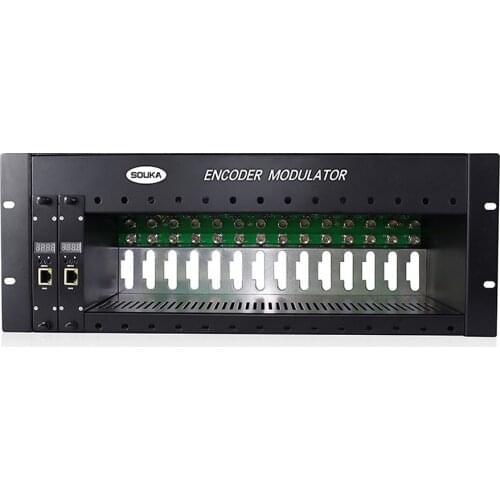 Universal 16 Slots Chassis for DVB-C/T ISDB-T ATSC Modulator, Build-in RF mixer, power supply