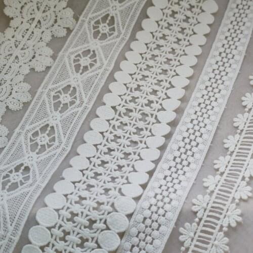 Vintage Cotton lace trim Narrow Cotton trim Floral trim DIY Garment Sewing Wedding Bridal Crafts Home textile Decors, 3 yards