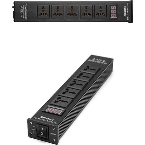 Hi-end LED Audio Power Purifier Filter AC Power Socket universal Power filter with 1.5m power cable