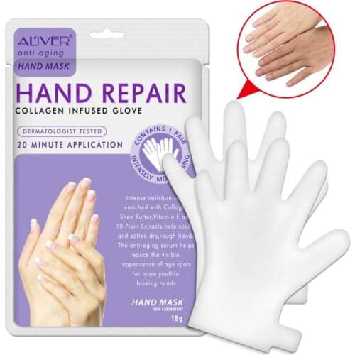 1Pair=2PCS Moisturizing Hand Mask Hydrating Whitening Hand Skin Care Gloves Anti-Wrinkle Exfoliating Remove Dead Skin TSLM1