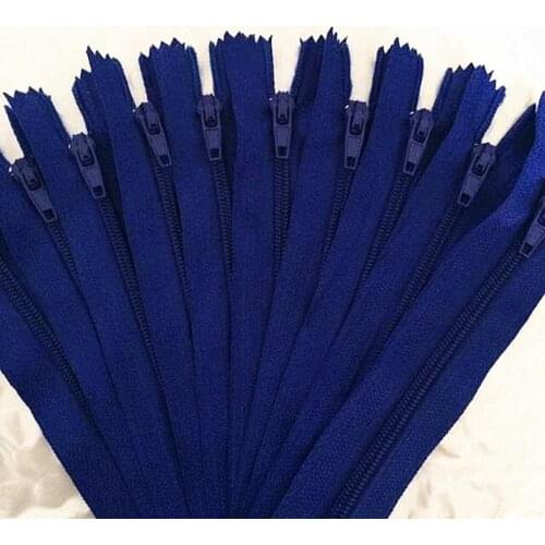 10 pieces. 20 cm (8 inches) Deep blue Nylon Zippers Tailor Sewer Craft Crafters & FGDQRS