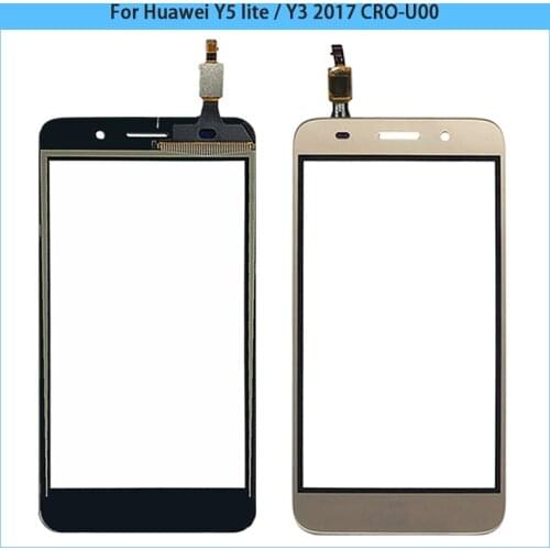 10PCS Touchscreen For Huawei Y5 Lite / Y3 2017 CRO-U00 L02 L22 Touch Screen Panel Digitizer Sensor LCD Front Outer Glass Lens