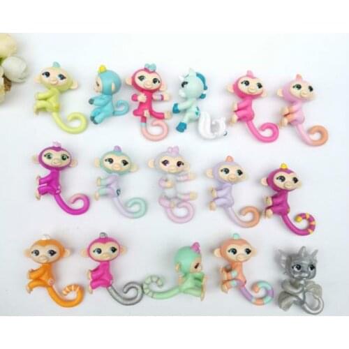 20pcs/lot Little Cute Finger Monkey 5cm Kids Toys Pencil Decoration Birthday Gift Key Chains