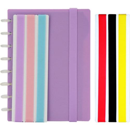 3Pcs/Set Colorful Silicone Elastic Rubber Bands for A5 Notebook Multi-function Useful Notepad Wrapping Bands Strap Book Tie Rope