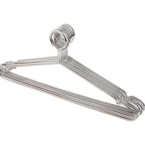 50pcs/lot 42cm Stainless Steel Strong Metal Wire Hangers, Coat Hanger, Standard Suit Hangers, Clothes Hanger