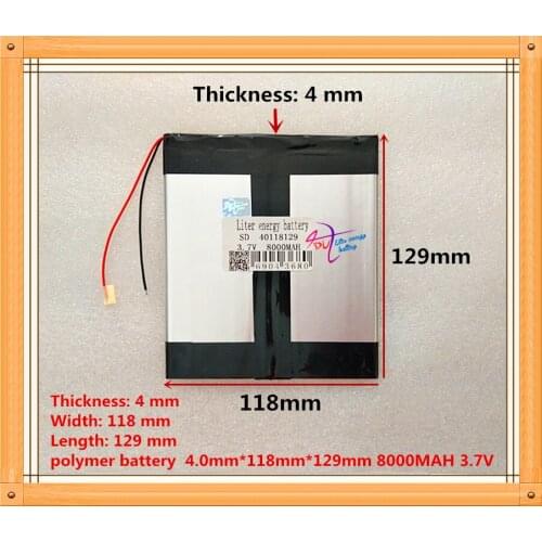 The tablet battery 40118129 8000mah 3.7V Polymer lithium ion / Li-ion battery for tablet pc battery