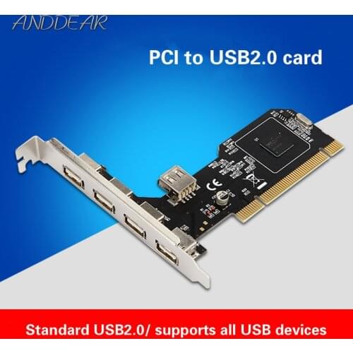ANDDEAR USB2.0 expansion card desktop PCI to 5 usb2.0 adapter card NEC chip usb c to hdmi vga usb c ethernet wall plate