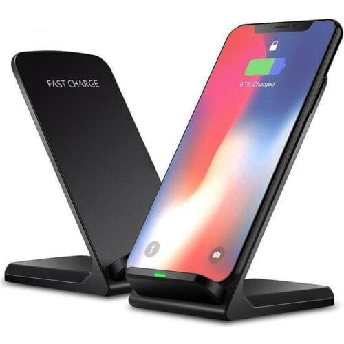 5W 7.5W 10W Wireless Charging Stand Holder Qi Induction Charger for Samsung S9 S10 Note 6 8 For iPhone 8 X Xs Max Xr