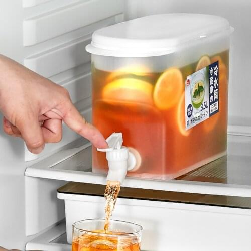 Drink Dispenser with Spigot 3.5L Leakproof Plastic Water Container Cooling Large Beverage Dispenser Ideal for Juice Beer Ice New