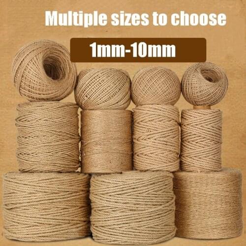 Burlap Rope Natural Hessian Jute Twine Burlap String Hemp Rope for Wedding Gift Wrapping Cords Thread DIY Craft Home Woven Decor