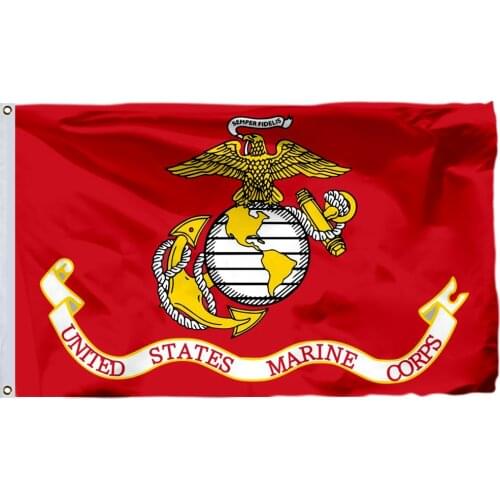 US Army Marine Corps Flag 150X90cm (3x5FT) 120g 100D Polyester Free Shipping