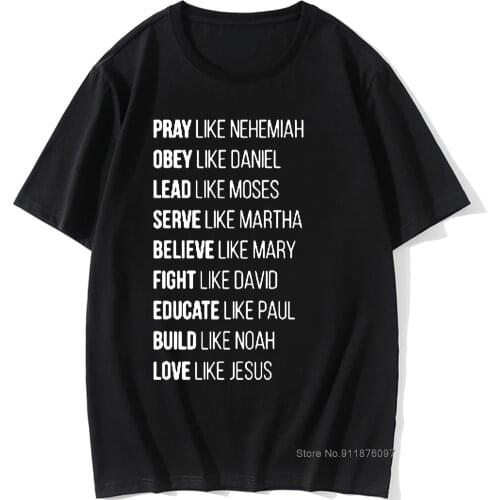 Love Like Jesus Christian Faith God Tshirts Vintage Top Casual T Shirt Men Spring Letters Cotton Letters Top Tees