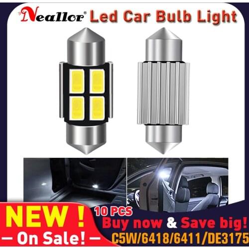 Festoon 31mm 36mm 39mm 41mm C5W C10W LED Bulb Canbus No error Car Interior Reading LED Light License Plate Lamps 5630 SMD Diode
