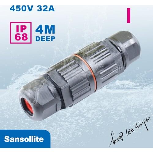 IP68 waterproof terminator I shape D4-10mm cable connectors 1-1 wire connector 4m deep underwater cable connectors