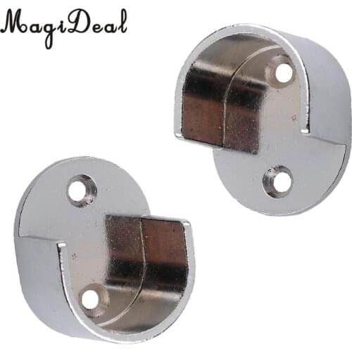 MagiDeal GardenLover Store-2x Recess Bracket Curtain Rail Support Curtain Bracket Wall Mount #25mm