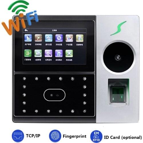 New Products PFace202 Face & Fingerprint Time Attendance and Access Control Facial Recognition Time Recording TCP/IP Time Clock