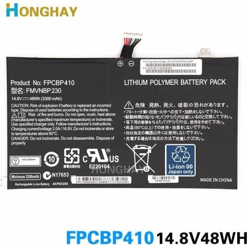 HONGHAY Original FPCBP410 Laptop Battery for FUJITSU Lifebook UH574 UH554 FMVNBP230 FPB0304 4ICP6/53/85 14.8V 48WH 3300MAH