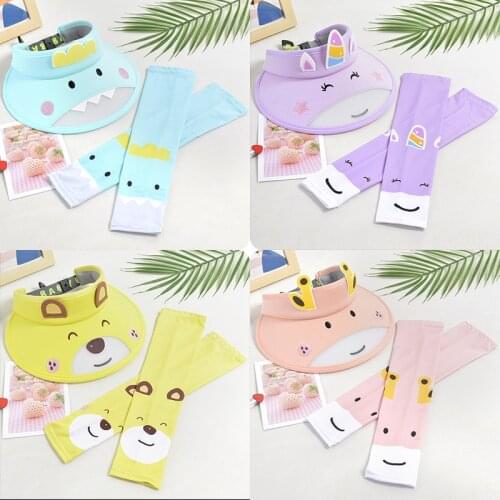 K161 Panama Hat Children Beach Suit Summer Sun Hats Panama 2021 Sun Visor Hat Baby Girl Wide Brim Hat Cartoons Sun Protection