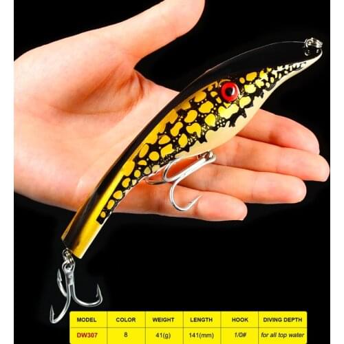 1PC Fishing Bait Exported to USA 3D Fishing Tackle 44g/14.5cm Fishing lure With 2/0# Hook 8 Colors Big Baits