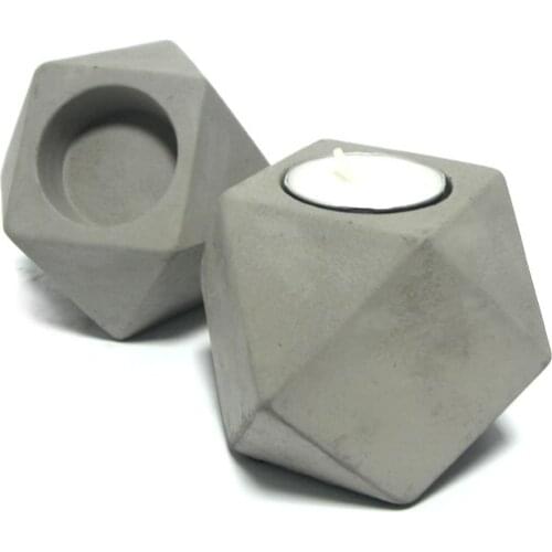 Silicone Mold Multilateral Cement Candlestick Home Decorations Concrete Candle Holder Molds Silica Gel Moulds Silicone Rubber