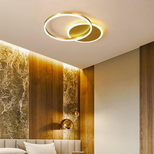 Modern Acrylic Led Circle Ring Ceiling Lamp Living Room Bedroom Surface Luxury Atmosphere Mounted New White Lighting Fixture