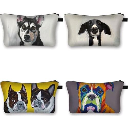 Interesting Dog Animation Customized Woman Cosmetic Bag Popular Lady Makeup Bags Travel Light Girl beautiful Dressing case Gift