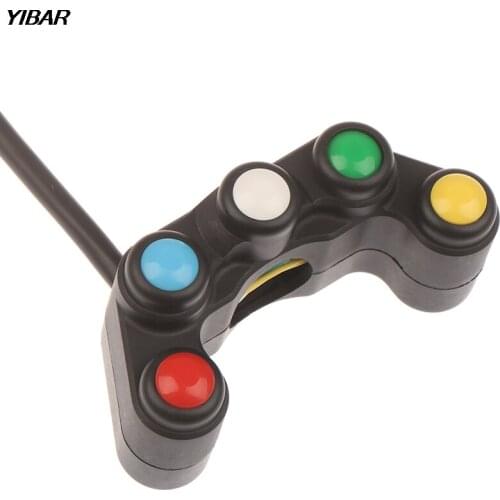 Universal 5 button Array Motorcycle Switches Race Bikes 22mm Handlebar Switches Assembly Handle bar switch
