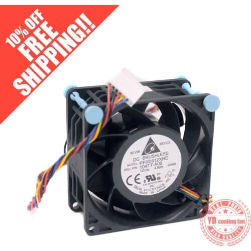 DELTA PFR0812XHE 8038 8cm 12V 4.9A 4lines 104TT-A00 cooling fan DP/N 0104TT
