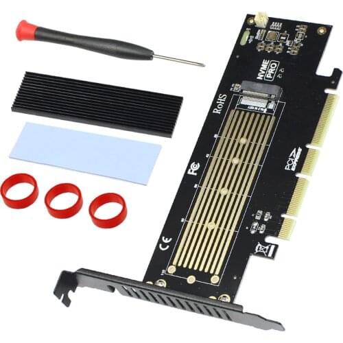 JEYI SK8-NEW Add On Card M.2 for NVMe Adapter to PCIE3.0 GEN3 M.3 Built-in Turbo Fan for 2230-22110 size for NVME GEN3 M.3